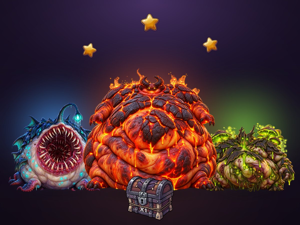 The three Boss Rush bosses — Deepmaw, Emberkhan and Gravebloom — with the rank stars and titan box a boss pays out